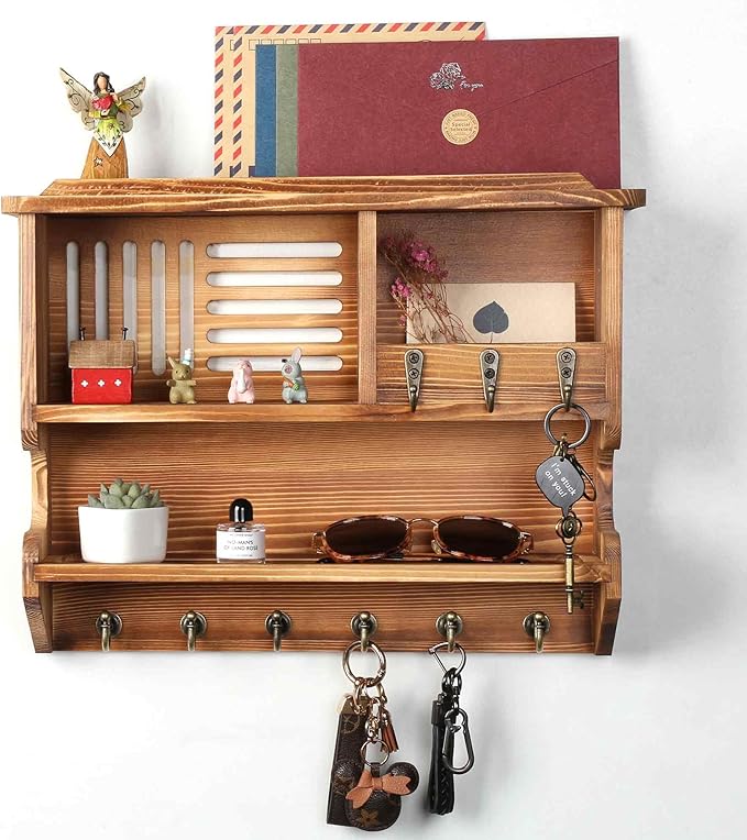 Mutsault Key Holder for Wall, Mail Organizer Wall Mounted - Image 6