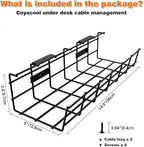 Under Desk Cable Management- 4 Pack Cord Organizer. Metal Wire Cable Management - Image 5
