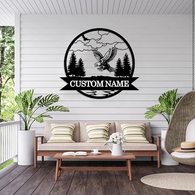 Custom Eagle Metal Signs | Custom Signs Outdoor Metal | Metal Wall Art | Home - Image 2