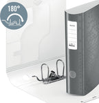 Leitz A4 Lever Arch File Active, White, Curved Spine 75mm Width, Elastic Fastening, Light polyfoam, Wow Range, 11060001