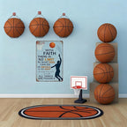 Vintage Christian Basketball Metal Sign – Faith Motivational Wall Art - Image 6