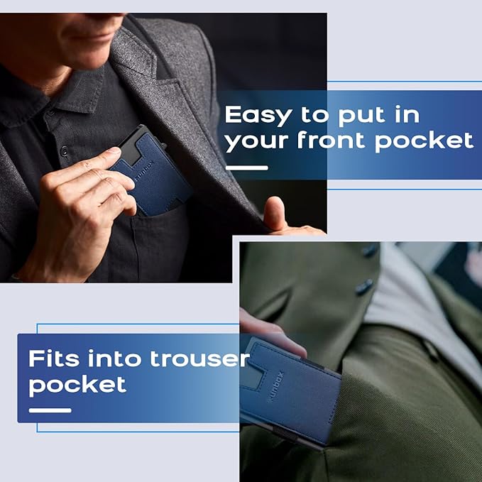 RUNBOX Slim Card Holder Wallet for Men, Minimalist RFID Blocking Wallet - Image 5