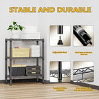 M MZG 750 lbs 3 Tier Shelf Metal Storage Shelves Wire Rack Closet Organizers - Image 7