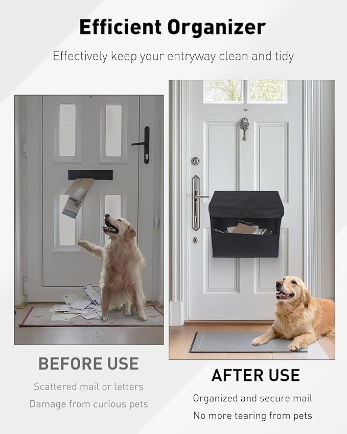 Uniclife Mail Slot Catcher for Door, Large Capacity Letter Catcher Letterbox - Image 5