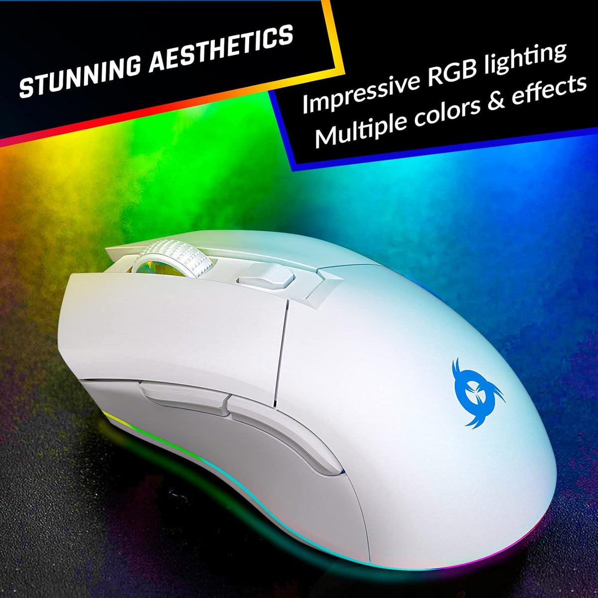 KLIM Blaze Pro Wireless Gaming Mouse, with Charging Dock RGB, Rechargeable