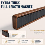 magnetic knife holder for wall, 16 inch acacia shown in use