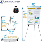 Lightweight Aluminum Flip-Chart Presentation Easel, 70 Inches - Image 3