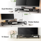 Fenge Dual Monitor Stand for Desk, 42.5in Large Monitor Riser for 2 Monitors - Image 7