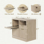 3 drawer file cabinet, fluted filing cabinet for shown in use