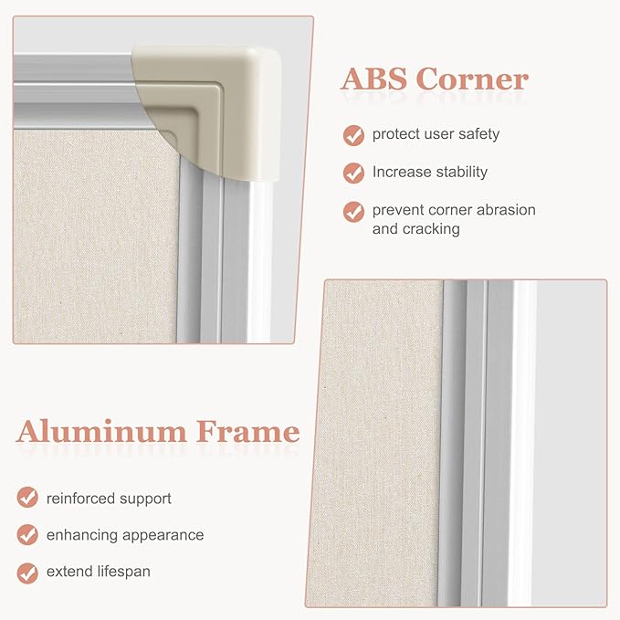 AMUSIGHT Double-Sided Large Cork Board - Image 4