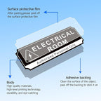 Electrical Room Door Sign for Business，Self-Adhesive Durable Modern Electrical - Image 3