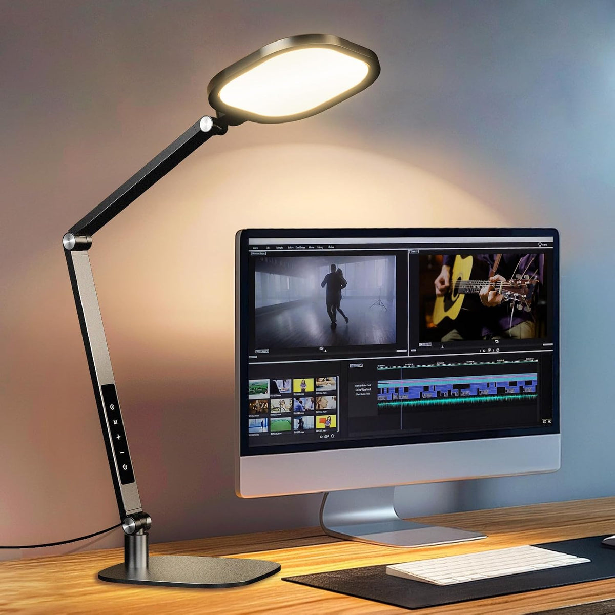 LitONES 2 Packs LED Desk Lamp for Home Office, 15W Desk Light with CRI 97.8