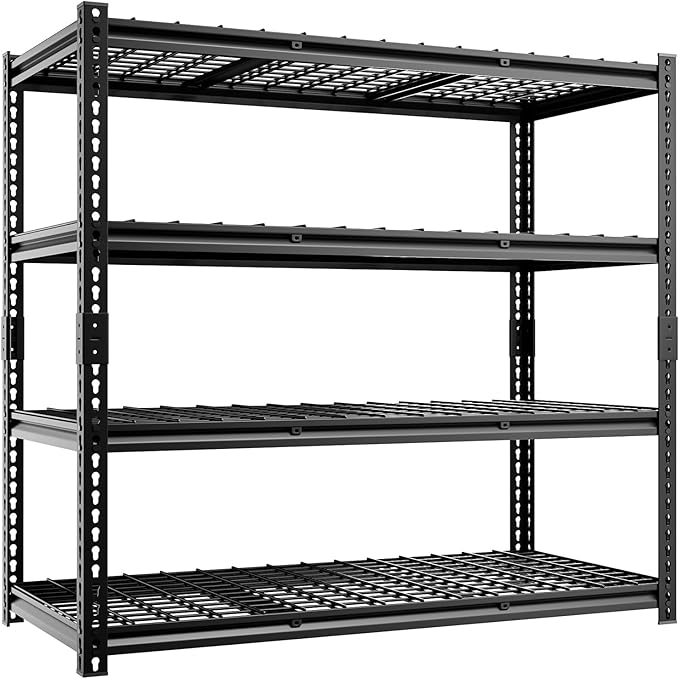 cynnda 4-Tier 60" W X 24" D X 60" H Garage Shelves 2500LBS Heavy Duty Shelving by cynnda
