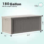 EasyUp 180 Gallon Deck Boxes Waterproof, Outdoor Large Storage Boxes - Image 2