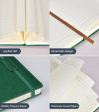 Biuwory Lined Journal Notebook for Women Men, 256 Pages A5 Hardcover Leather - Image 6
