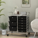 LDAILY 9 Drawer Rolling Storage Cart, Rolling Cart - Image 9