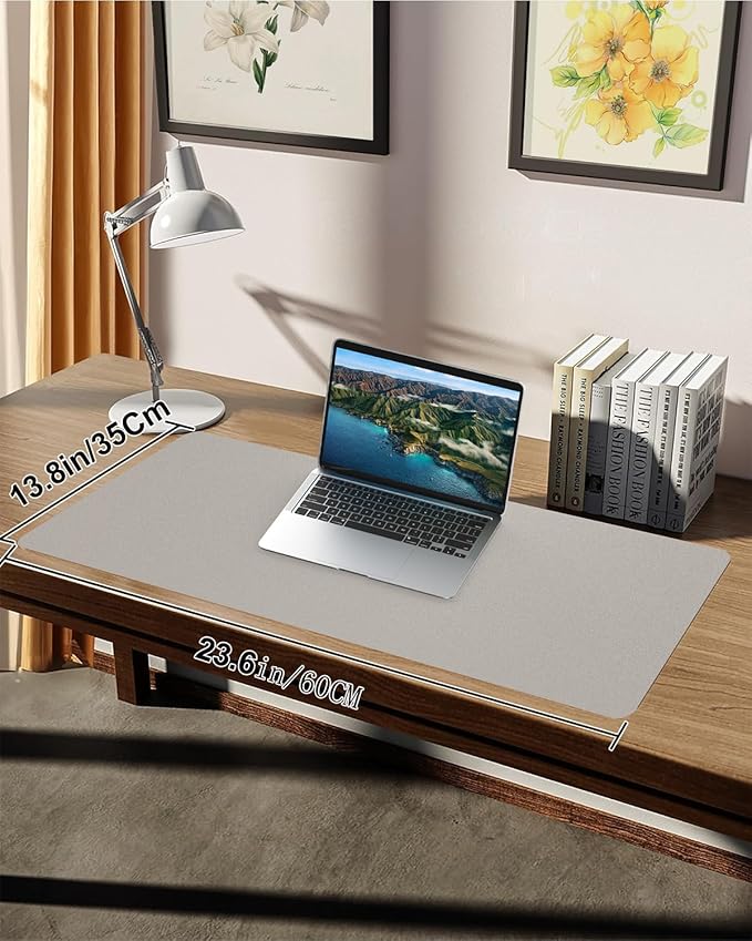 Small Leather Desk Mat, Mouse Pad, Laptop Mat, Non-Slip PU Leather Blotter - Image 7