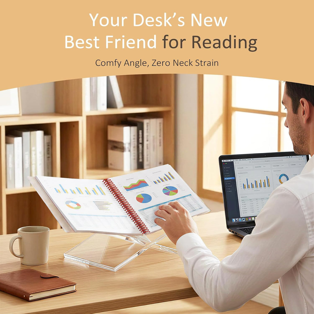 Acrylic Book Stand for Display, Large Book Holder 12.2"x9"x5.1&quot...