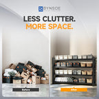 bynsoe heavy duty shelving unit 71''w, garage shelving, side view