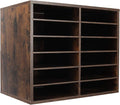 TQVAI Wood Literature Organizer, 12 Slots Hold 6000 Sheets A4 Papers, Wooden by TQVAI