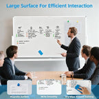 VOWNER Double-Sided Magnetic Whiteboard, Reversible Rolling White Board - Image 3