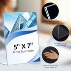 6 Pack Slanted Back Acrylic Sign Holders 5x7 - Image 5