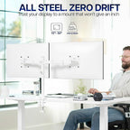 VIVO Dual Monitor Desk Mount, Heavy Duty Fully Adjustable Stand, Fits 2 LCD LED - Image 2