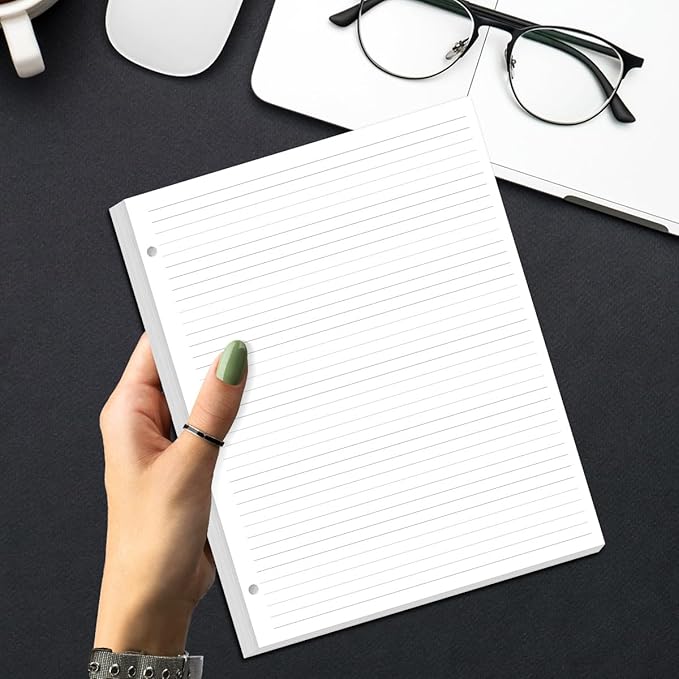 3-Hole Line Paper Refills, Letter Size Loose-Leaf Paper, 300 Sheets/600 Pages - Image 5