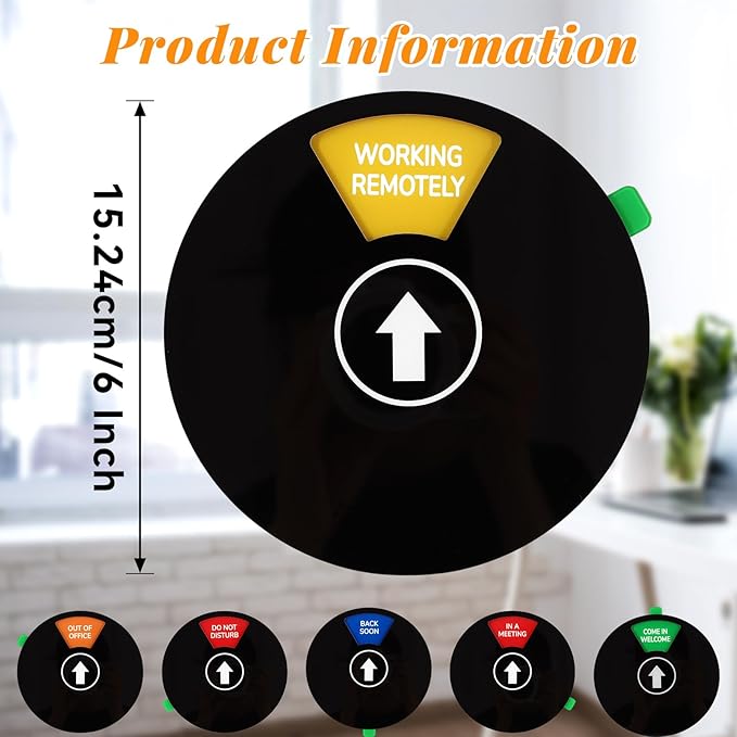 Office Door Sign, 6 Inch Round Privacy Signs - Image 2