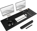 YSAGi Non-Slip Leather Desk Pad Long Size, Waterproof Laptop Computer Desk by YSAGi