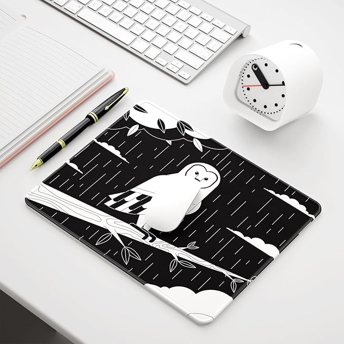 Auhoahsil Mouse Pad, 12 x 10 in Owl Theme Computer Mouse Pad - Image 7