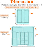 Large Utensil Drawer Organizer Expandable Silverware Organizer - Image 4