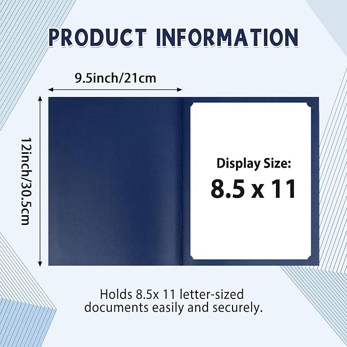 gisgfim 15Pcs Certificate Holders Diploma Covers Single Sided Gold Foil Border - Image 2