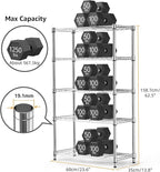 M MZG 1250 lbs Steel Heavy Duty 5-Tier Utility Shelving Unit Steel Organizer - Image 3