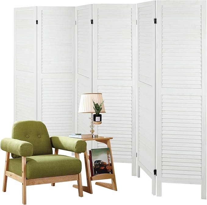 6 Panel Room Dividers and Folding Privacy Screens, Divider - Image 9