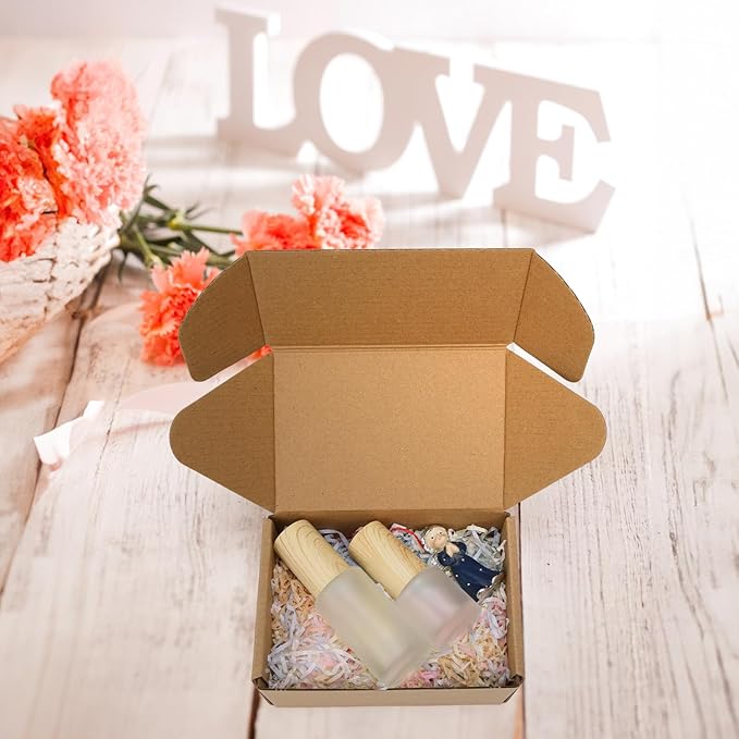 PHAREGE 6x4x3 inch Shipping Boxes 6 Pack Brown, Tab Lock Tuck Top Mailer Boxes - Image 3