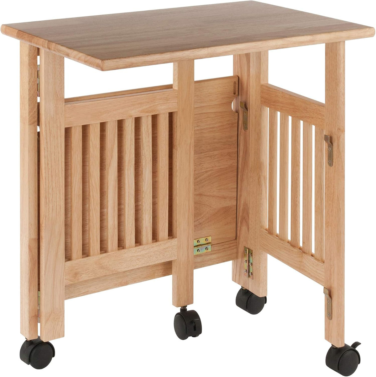 Winsome Mission 2-Shelf Wood Mobile Printer Stand, Brown (81628)
