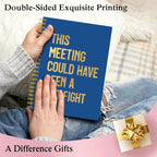 XQLZY This Meeting Could Have Been A Fist Fight Navy Blue Spiral Notebook - Image 6