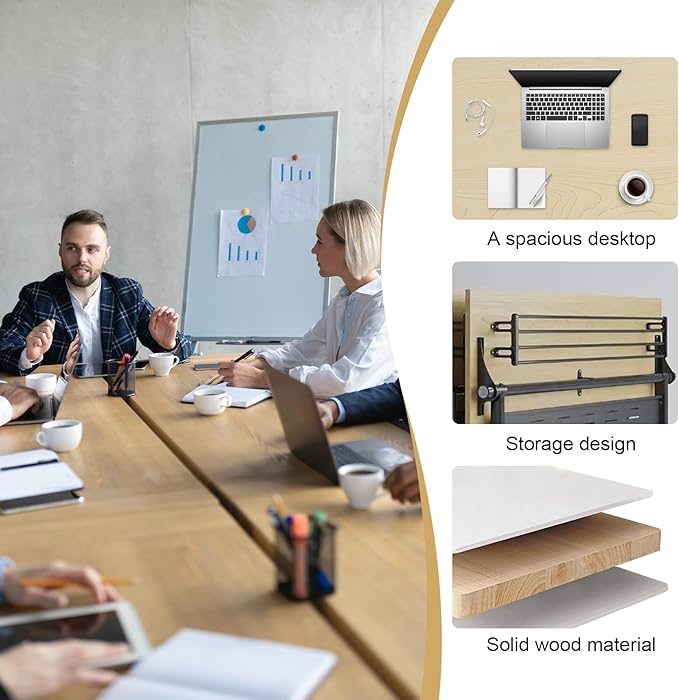 Conference Table, 55.1''Folding Conference Room Table - Image 7