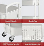 Sywhitta 3-Tier Plastic Rolling Utility Cart - Image 6