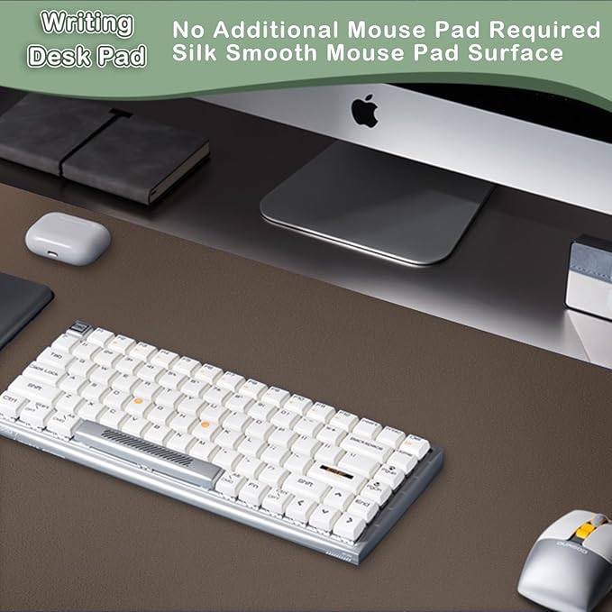Boutilon Leather Desk Pad Protector, Non-Slip Mouse Pad, Laptop Desk Pad - Image 5