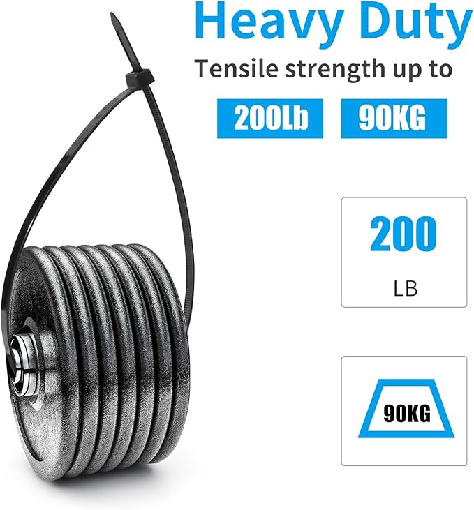 XINGO 24 inch White Long Zip Ties Heavy Duty 100 PCS, 200LBS Ultra Strong - Image 7