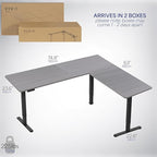 VIVO Electric Corner 75 x 63 inch L-Shaped Standing Desk, Memory Height - Image 6