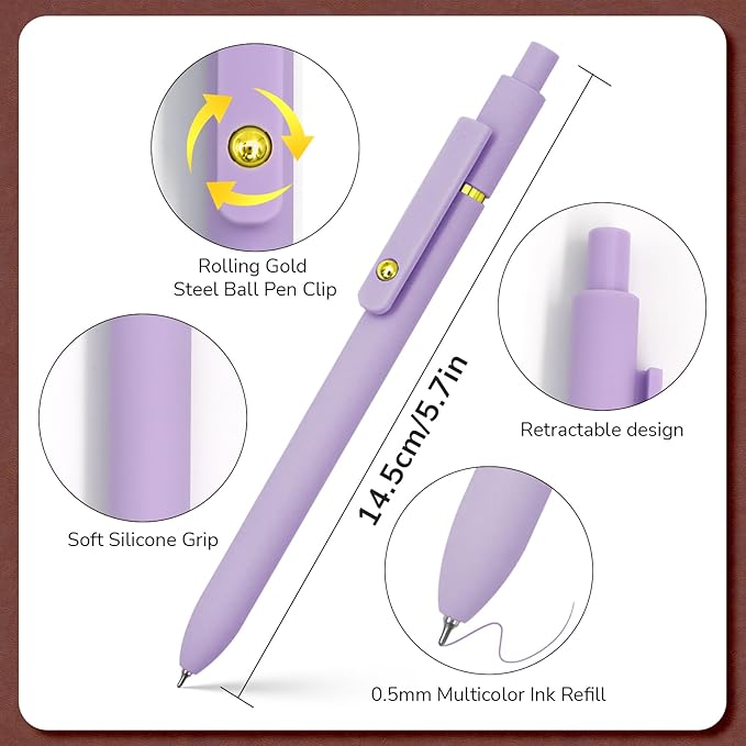 UIXJODO Colored Pens, 0.5mm Colored Ink Gel Pen - Image 4
