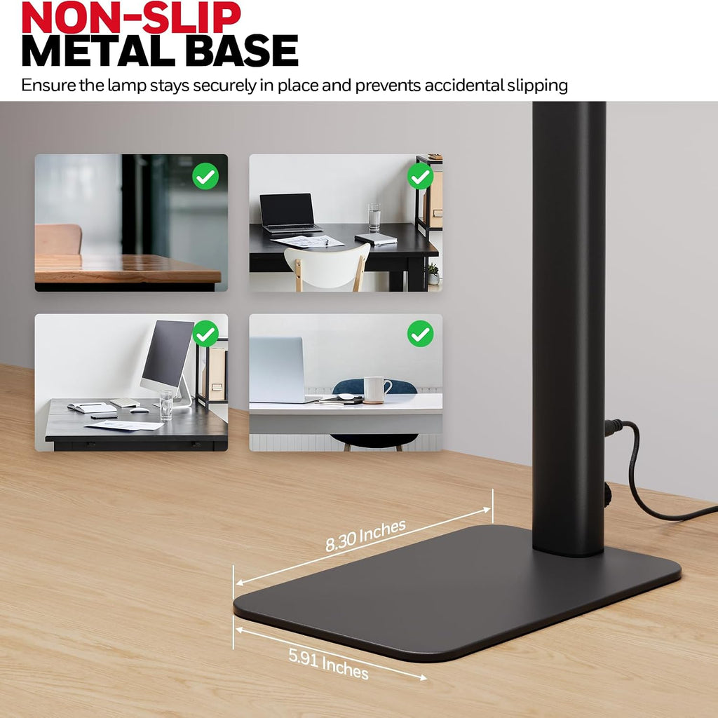honeywell hj1bk eye-caring 1200lm led architect desk lamp on a desk or shelf