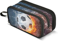 BOENLE Soccer Football Ball Pencil Case Box Boys Girls Large Pencil Pouch by BOENLE-WELCOMEYOURCOMING