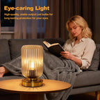 lightround cordless table lamp for bedroom, touch stepless, side view