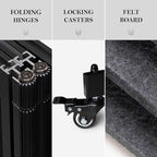 Strongbird Room Partition, Folding Privacy Divider, Office Partition Dividers - Image 6