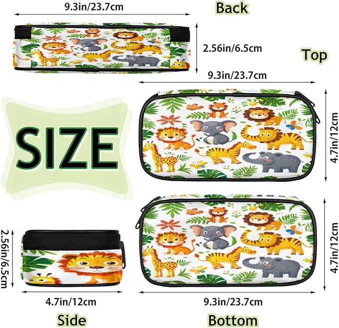 Pardick Pencil Case，Cute Animals Big Capacity Pencil Pouch Coin Pouch - Image 4