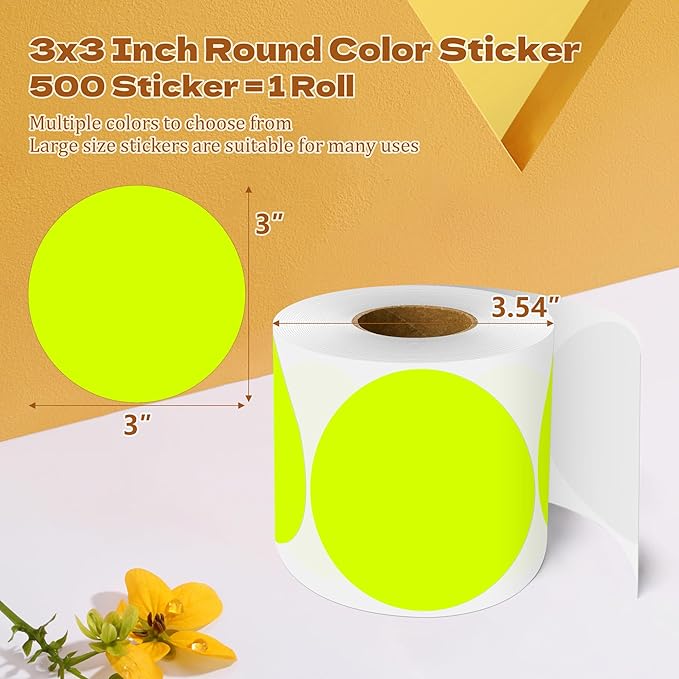 3 Inch Round Color Coding Labels - Image 2